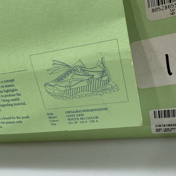 Off-White Odsy 1000 Sneakers White Women’s EU 39/US - Picture 7 of 9